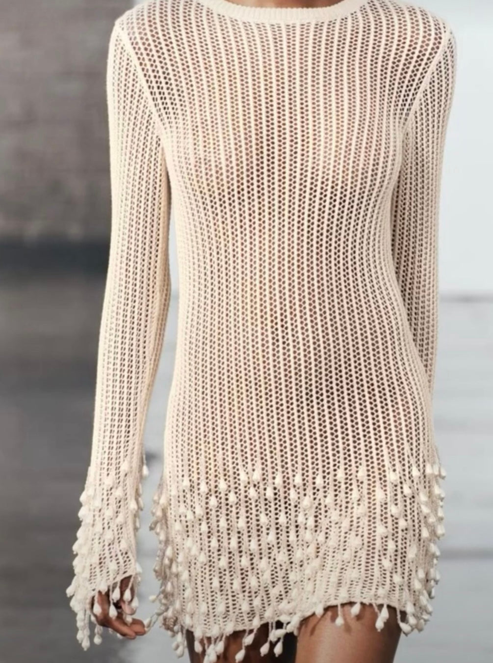 Pearl Knit Mini Dress