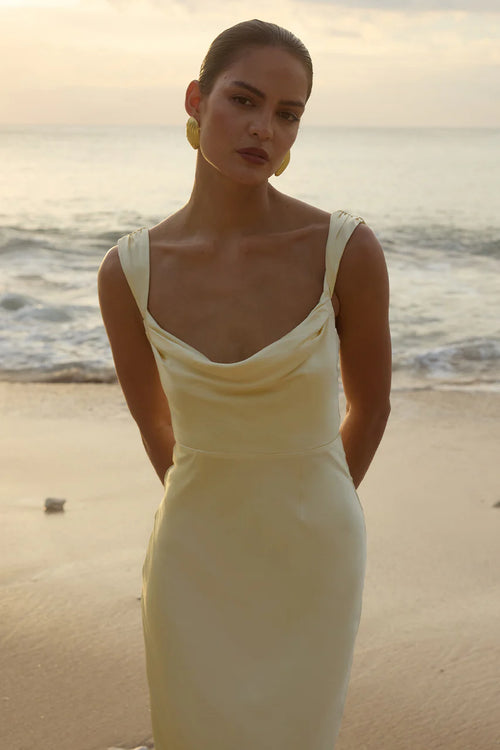 (S) Margot Maxi Dress - Lemon