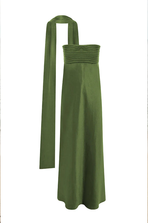 (XL) Elsa Maxi Dress - Olive